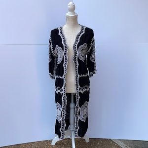 Altar'd State Black/White Embroidered Kimono
